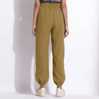 Olive Green Warm Cotton Waffle Jogger Pant