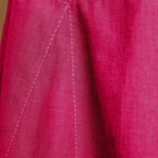 Pink Cotton Poplin Elasticated Midi Cami Dress