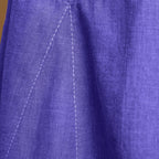 Purple Cotton Poplin Elasticated Midi Cami Dress
