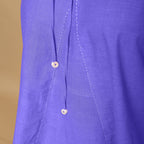 Purple Cotton Poplin Halter Neck Flared Top
