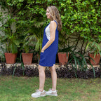 Royal Blue Cotton Poplin Dungaree Playsuit