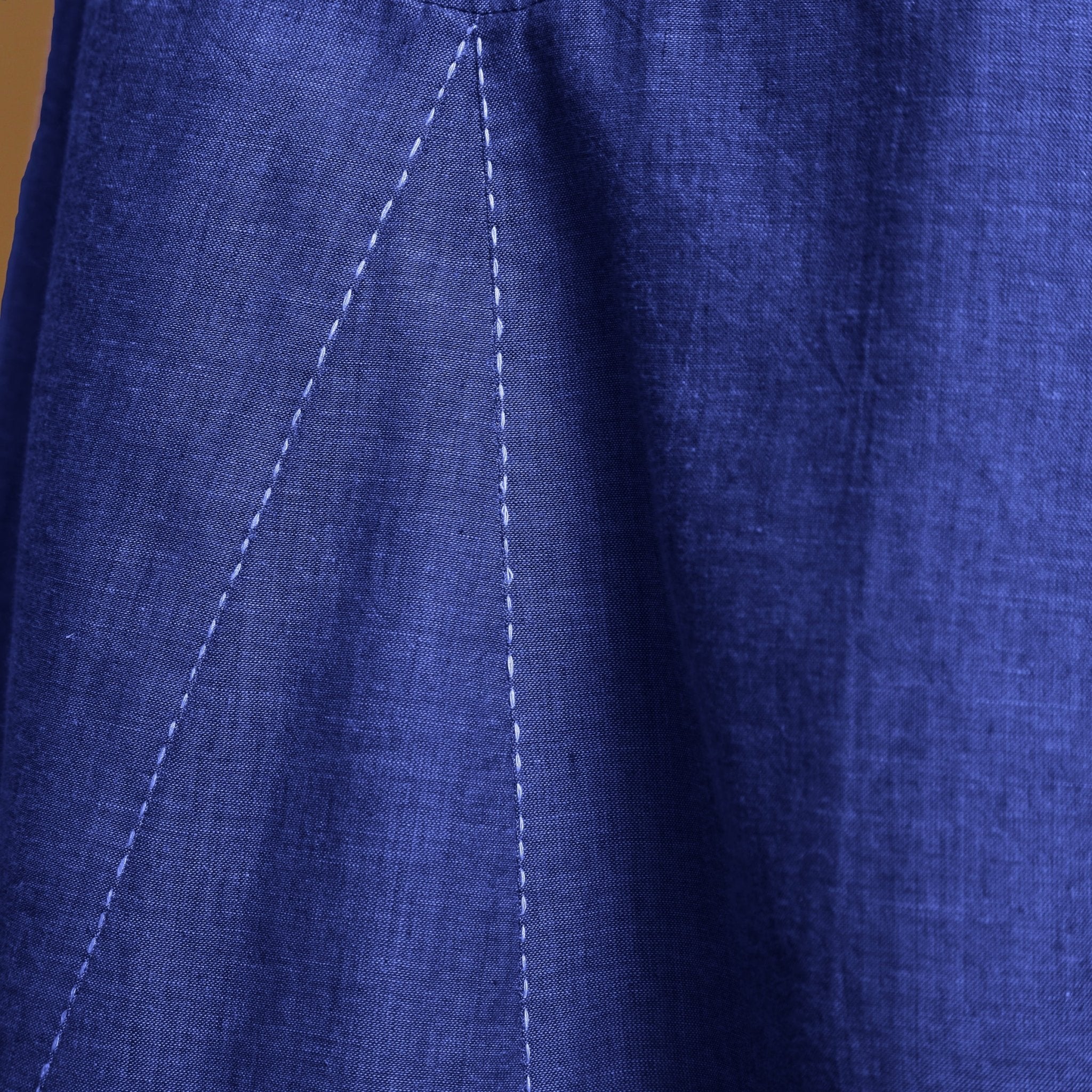 Royal Blue Cotton Poplin Elasticated Midi Cami Dress