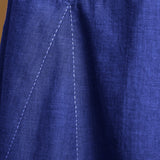 Royal Blue Cotton Poplin Elasticated Midi Cami Dress
