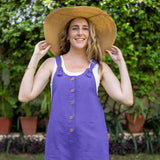 Royal Purple Cotton Poplin Dungaree Playsuit