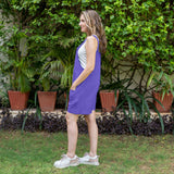 Royal Purple Cotton Poplin Dungaree Playsuit