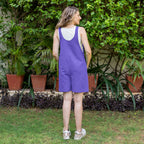 Royal Purple Cotton Poplin Dungaree Playsuit