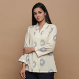 Powder Blue Handwoven Cotton Top