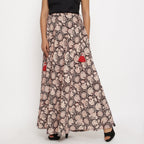 Front View of a Model wearing Convertible 3-Way Beige Skirt Dress