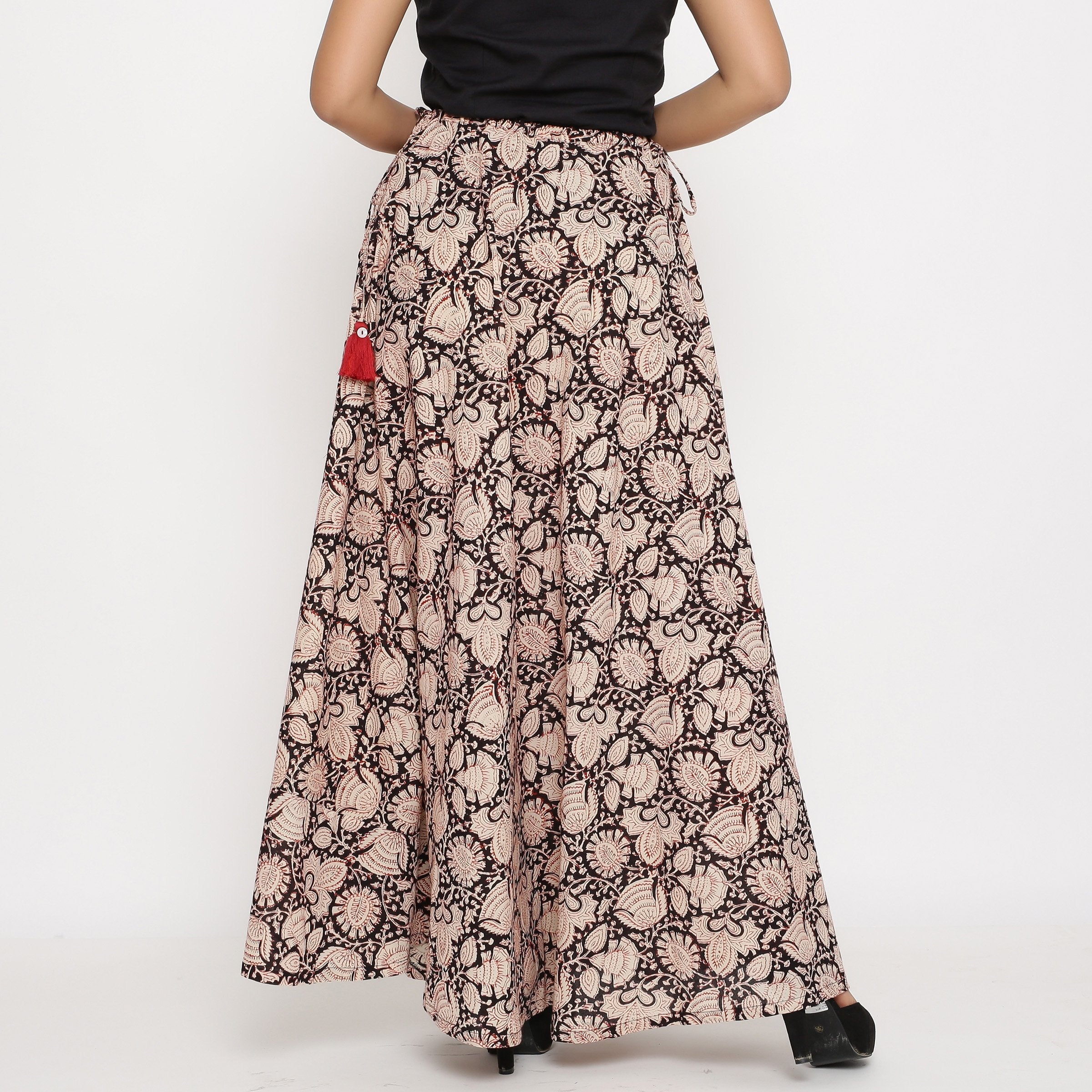Back View of a Model wearing Convertible 3-Way Beige Skirt Dress