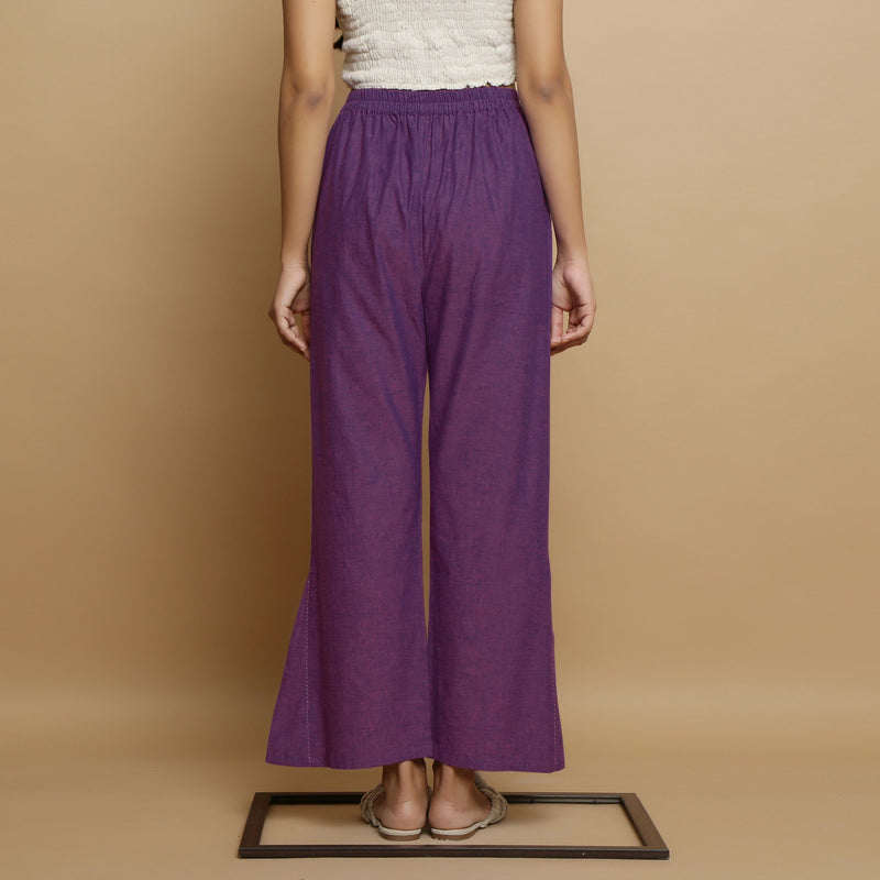 Violet Godet Cotton Top and Elasticated Godet Pant Co-ord Set