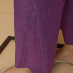 Violet Godet Cotton Top and Elasticated Godet Pant Co-ord Set