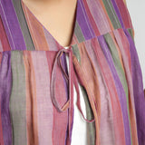 Front Detail of a Model Wearing Reversible Breezy Cotton Outerwear